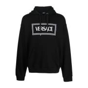 Zwarte Sweatshirt Herenmode Versace , Black , Heren