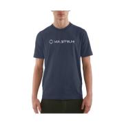 Gescheurd Logo Tee Ink Navy Ma.strum , Blue , Heren