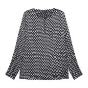 Gedrukte Ecovero™ Viscose Blouse Elena Mirò , Multicolor , Dames