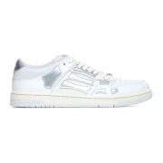 Witte Metallic Lage Top Sneakers Amiri , White , Dames