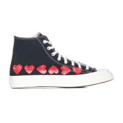 Zwarte Hartprint Sneakers Comme des Garçons Play , Black , Heren