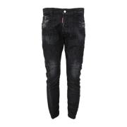 Zwarte Tidy Biker Jean Dsquared2 , Black , Heren