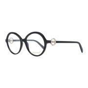 Zwarte Ronde Plastic Optische Monturen Emilio Pucci , Black , Dames