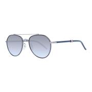 Blauwe Gradient Aviator Zonnebril Mannen Zilver Tommy Hilfiger , Gray ...