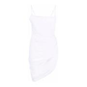 Witte gedrapeerde jurk Saudade stijl Jacquemus , White , Dames