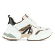 Chunky Marble Sneakers met Contrast Inserts Alexander Smith , White , ...