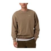 Taupe Sweatshirt Casual Trendy Look Forét , Beige , Heren