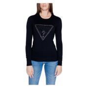 Triangle Logo Dames Top Herfst/Winter Collectie Guess , Black , Dames