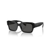 Rechthoekige zonnebril Dg4460 Zwart Dolce & Gabbana , Black , Unisex