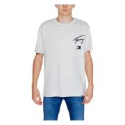 Graffiti Signature T-Shirt Mannen Herfst/Winter Tommy Jeans , White , ...