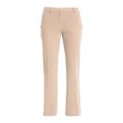 Beige Katoenen Broek Franse Zak True Royal , Beige , Dames