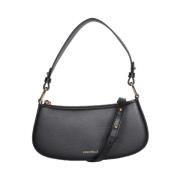 Mini Leren Tas met Afneembare Band Coccinelle , Black , Dames