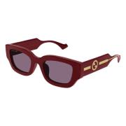 Stijlvolle zonnebril voor vrouwen Gucci , Red , Unisex