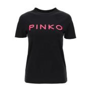 Casual Katoenen T-shirt voor Dagelijks Gebruik Pinko , Black , Dames