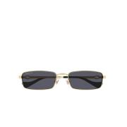 Vierkante Metalen Frame Zonnebril in Goud Gucci , Yellow , Unisex