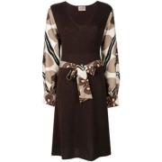 Pre-owned Wool dresses Hermès Vintage , Brown , Dames