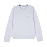 Blauwe Crew Neck Sweater Krokodil Patch Lacoste , Blue , Heren