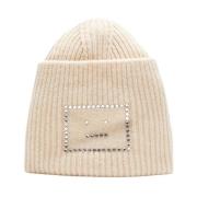 Havermout Melange Gebreide Muts Acne Studios , Beige , Heren