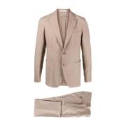 Beige Wol-Zijde Blazer Jurk Tagliatore , Beige , Heren