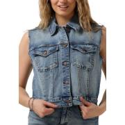 Blauwe Denim Jas Dangomw 144 Vest My Essential Wardrobe , Blue , Dames