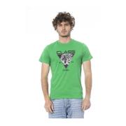 T-shirt met logo print Cavalli Class , Green , Heren