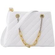 Leather handbags Off White , White , Dames