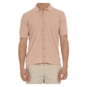 Zachte Katoenen Gebreide Shirt Roze Roberto Collina , Pink , Heren