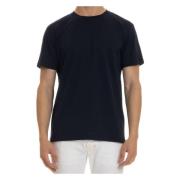 Blauw Katoen Jersey T-shirt Polo Roberto Collina , Blue , Heren