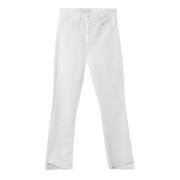 Luxe Cropped Denim Jeans Mother , White , Dames