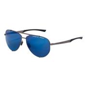 Hooks P`8920 Sunglasses in Ruthenium/Blue Porsche Design , Gray , Here...