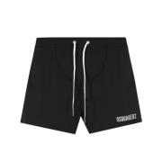 Logo Print Zwemshorts Dsquared2 , Black , Heren