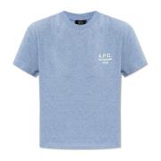 T-shirt met logo A.p.c. , Blue , Dames