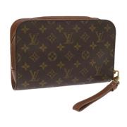 Pre-owned Canvas clutches Louis Vuitton Vintage , Brown , Dames