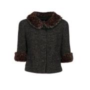 Pre-owned Wool outerwear Chanel Vintage , Black , Dames