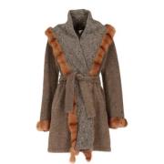 Pre-owned Wool outerwear Fendi Vintage , Gray , Dames