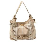 Pre-owned Fabric shoulder-bags Burberry Vintage , Beige , Dames