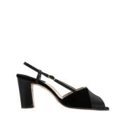 Pre-owned Velvet sandals Salvatore Ferragamo Pre-owned , Black , Dames