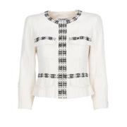 Pre-owned Cotton outerwear Chanel Vintage , White , Dames