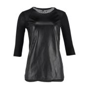 Pre-owned Leather tops Gucci Vintage , Black , Dames