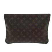 Pre-owned Canvas clutches Louis Vuitton Vintage , Brown , Dames