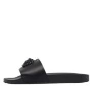 Pre-owned Leather sandals Versace Pre-owned , Black , Heren