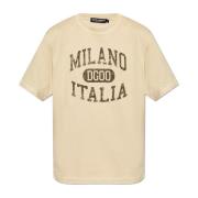 Bedrukt T-shirt Dolce & Gabbana , Beige , Heren