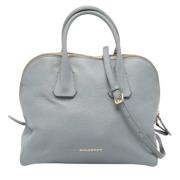 Pre-owned Leather handbags Burberry Vintage , Blue , Dames