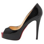 Pre-owned Leather heels Christian Louboutin Pre-owned , Black , Dames