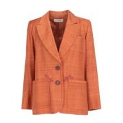 Pre-owned Silk outerwear Yves Saint Laurent Vintage , Orange , Dames