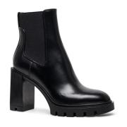 Leren Enkellaars voor Vrouwen Santoni , Black , Dames