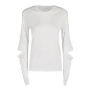 Ruimte Crew Sweater Helmut Lang , White , Dames