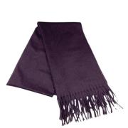 Pre-owned Wool scarves Hermès Vintage , Purple , Dames