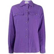 Pre-owned Cotton tops Versace Pre-owned , Purple , Dames