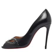 Pre-owned Leather heels Christian Louboutin Pre-owned , Black , Dames